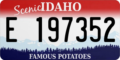 ID license plate E197352