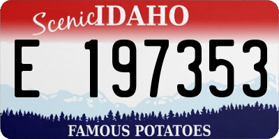ID license plate E197353