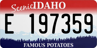 ID license plate E197359