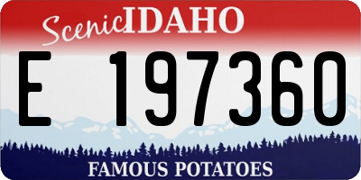 ID license plate E197360