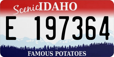 ID license plate E197364