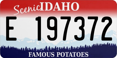 ID license plate E197372