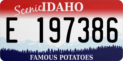 ID license plate E197386