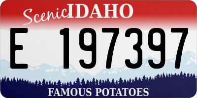 ID license plate E197397