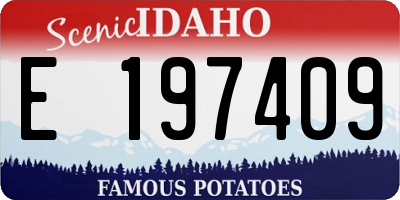 ID license plate E197409