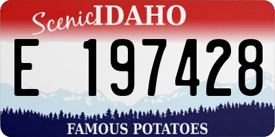 ID license plate E197428