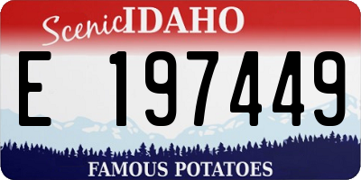 ID license plate E197449