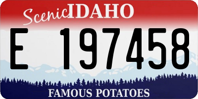 ID license plate E197458