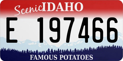 ID license plate E197466