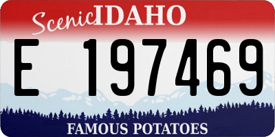 ID license plate E197469