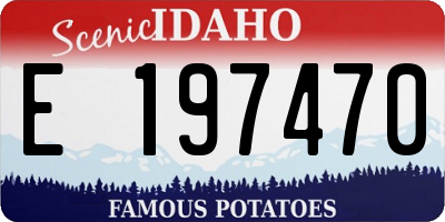 ID license plate E197470