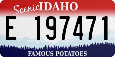 ID license plate E197471