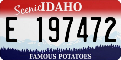 ID license plate E197472