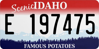 ID license plate E197475