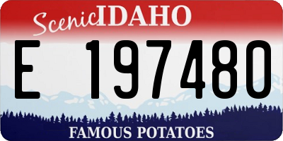 ID license plate E197480