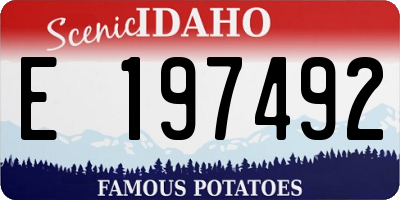 ID license plate E197492