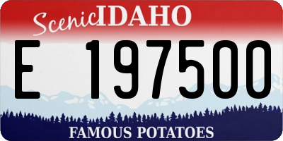 ID license plate E197500