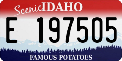 ID license plate E197505