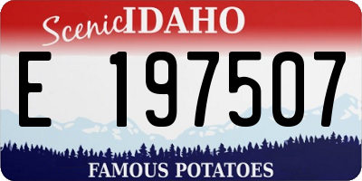ID license plate E197507