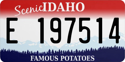 ID license plate E197514