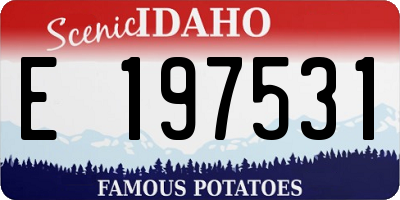 ID license plate E197531