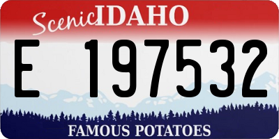 ID license plate E197532