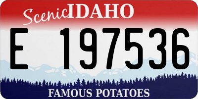 ID license plate E197536