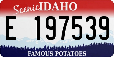 ID license plate E197539