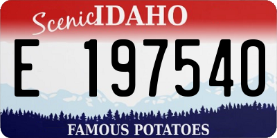 ID license plate E197540