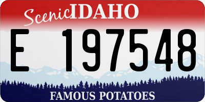 ID license plate E197548