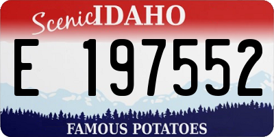 ID license plate E197552