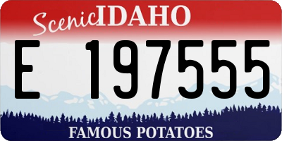 ID license plate E197555