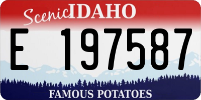 ID license plate E197587