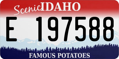 ID license plate E197588