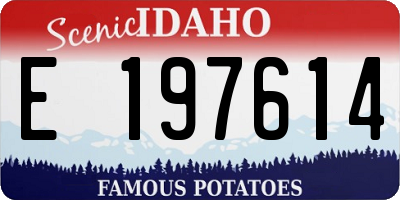 ID license plate E197614