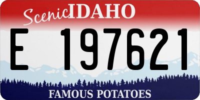 ID license plate E197621