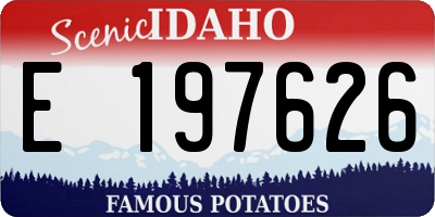 ID license plate E197626