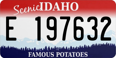 ID license plate E197632