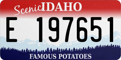 ID license plate E197651