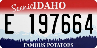 ID license plate E197664