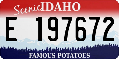 ID license plate E197672