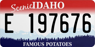 ID license plate E197676