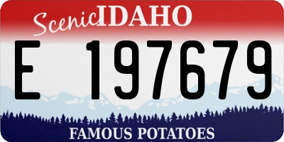 ID license plate E197679
