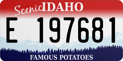 ID license plate E197681