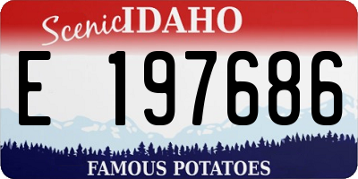ID license plate E197686