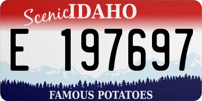ID license plate E197697