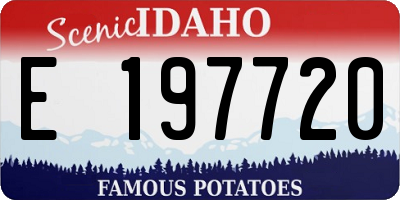 ID license plate E197720