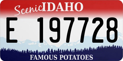 ID license plate E197728