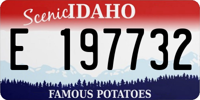 ID license plate E197732