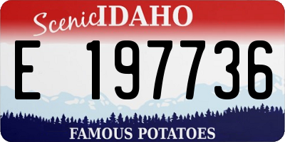 ID license plate E197736
